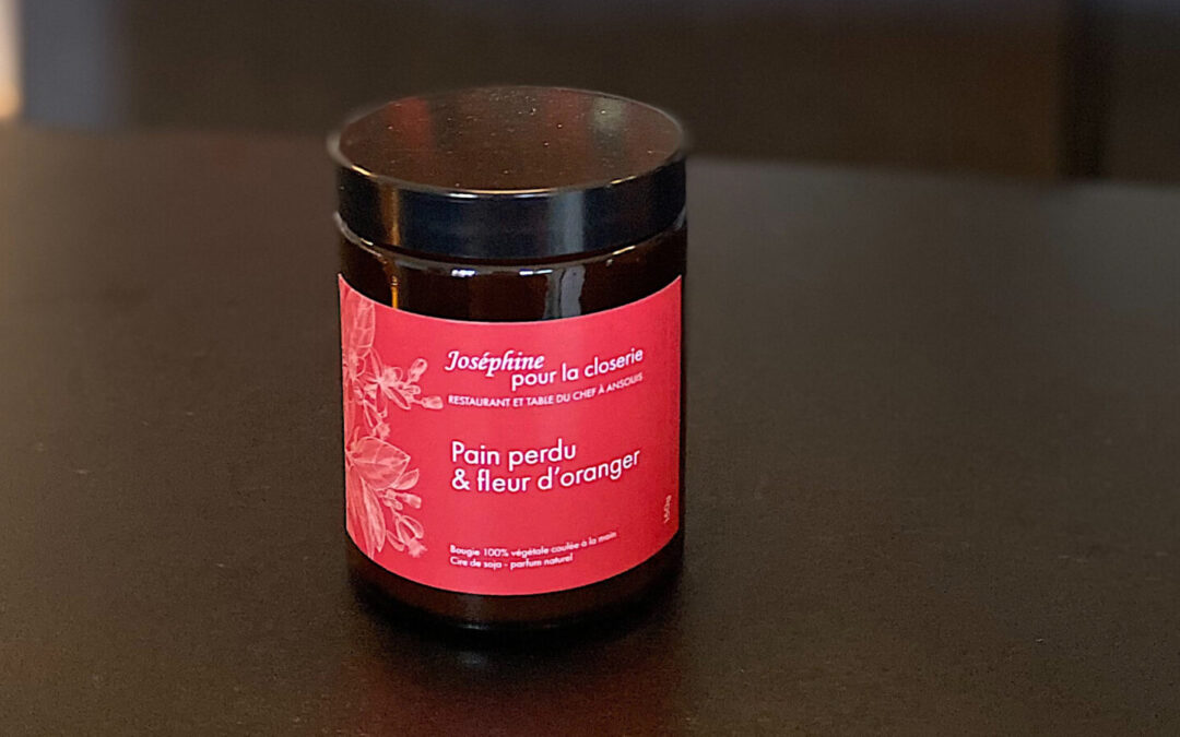 La bougie Joséphine pour la closerie, une bougie sur mesure pour un dessert signature