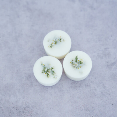 3 fondants cire parfumee fleur oranger