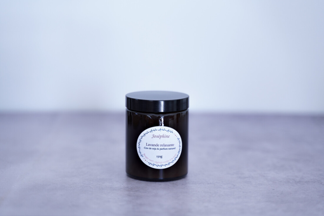 bougie artisanale parfumee lavande relaxante 150g