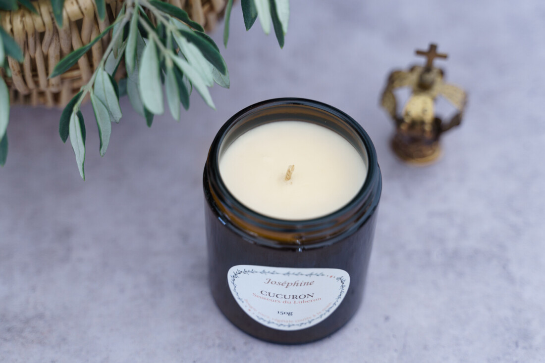 bougie parfumee Cucuron 150g vue de haut