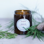 bougie parfumee ansouis vue de face allumee