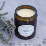 bougie parfumee lavande relaxante vue de haut 150g
