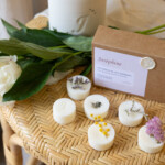 Coffret de fondants de cire parfumée, vue de haut