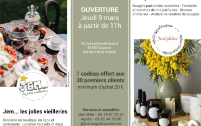 Inauguration de l’atelier boutique Joséphine à Cucuron