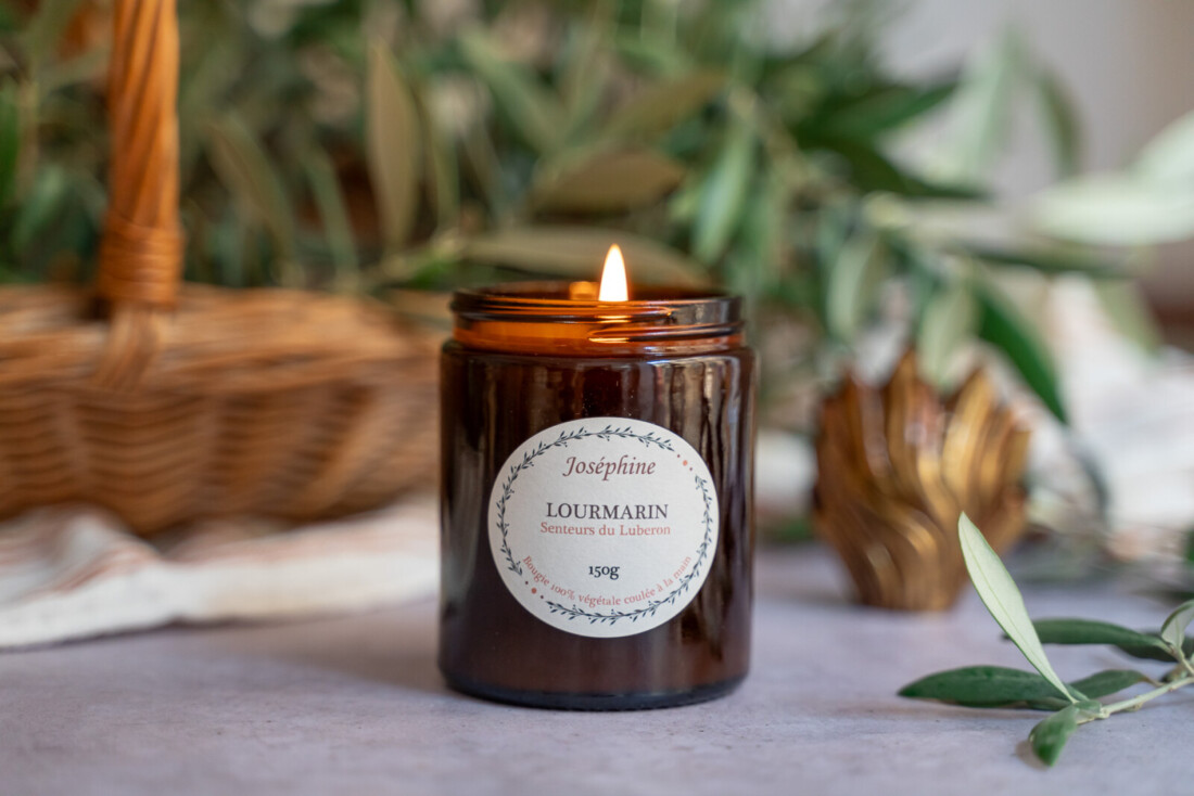 bougie parfumée Tilleul vue de face