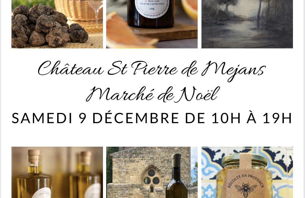 Joséphine au marché de Noël du château Saint-Pierre de Mejans, le samedi 9&nbsp;décembre