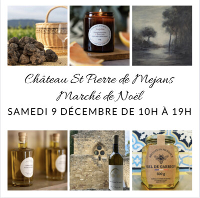 Joséphine au marché de Noël du Château Saint-Pierre de Mejans.